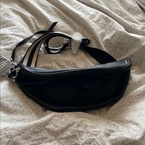 Ulta Black Faux Leather Belt Bag NWT